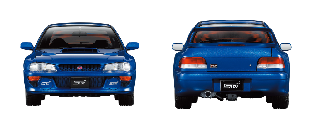 インプレッサ22B-STiバージョンのフロントとリア