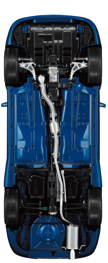 インプレッサ22B-STiバージョンの底面