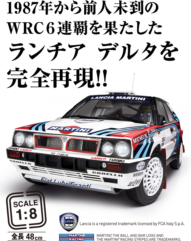 1987年から前人未到のWRC６連覇を果たしたランチア デルタを完全再現!!