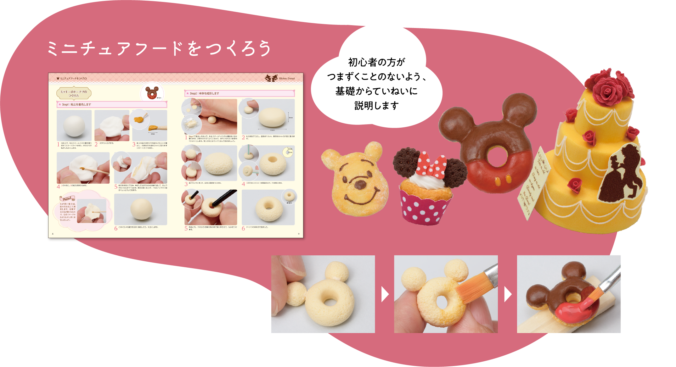 樹脂粘土でつくる ディズニーミニチュアフード：ホーム | アシェット