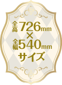 全高726mm×全幅540mmサイズ