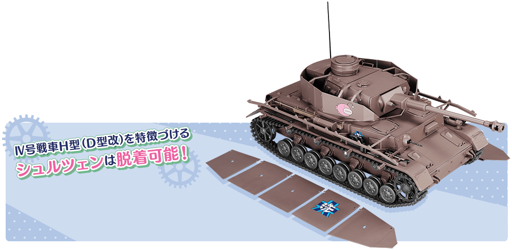 Ⅳ号戦車H型（D型改）を特徴づけるシュルツェンは脱着可能！