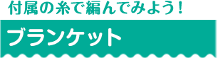 付属の糸で編んでみよう！ ブランケット