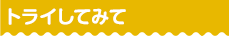 トライしてみて