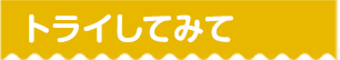 トライしてみて