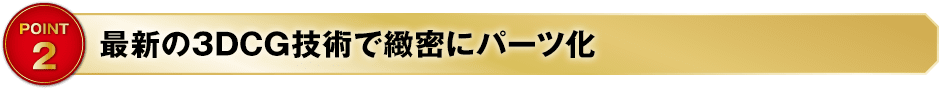 POINT2 最新の3DCG技術で緻密にパーツ化