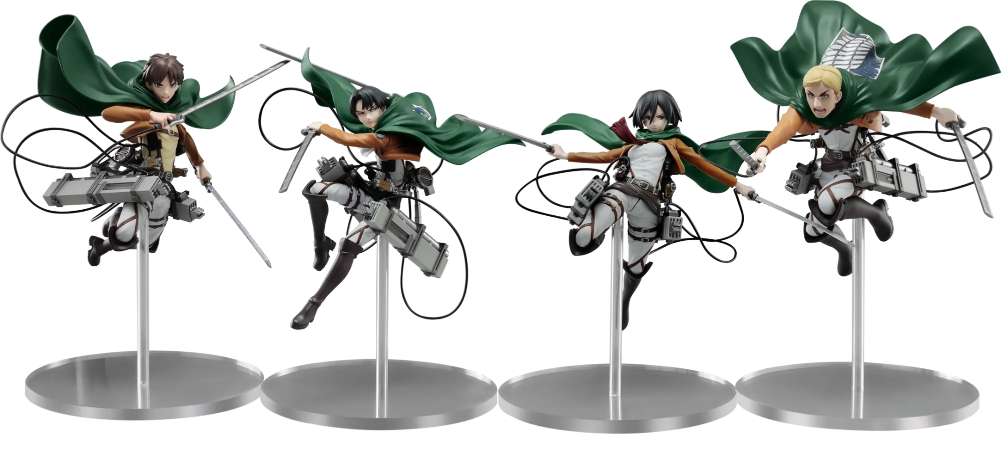 4体フィギュアのスタンドディスプレイ